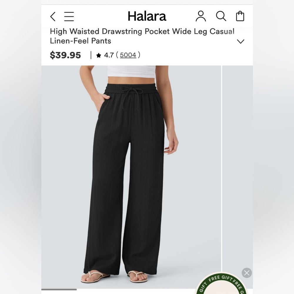 Halara high waisted drawstring pant